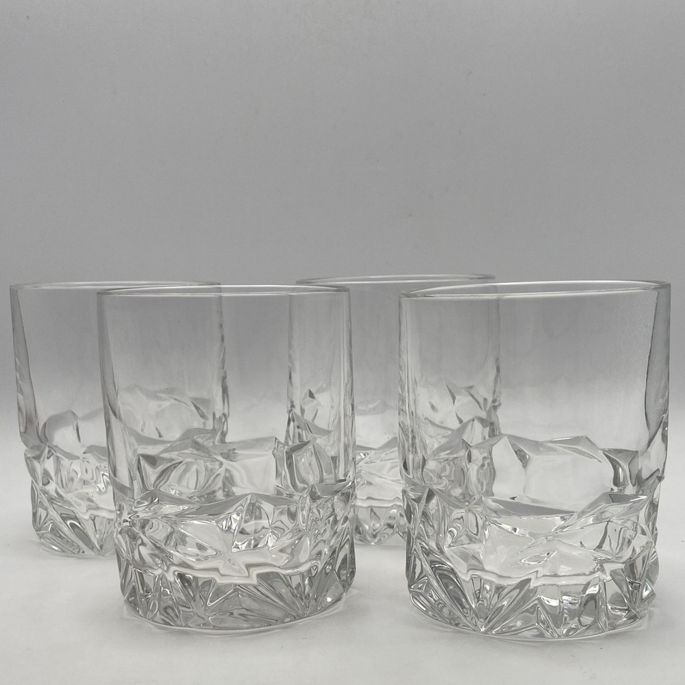 Tiffany & Co. Crystal Rock Cut Old Fashion Glasses Set of 4